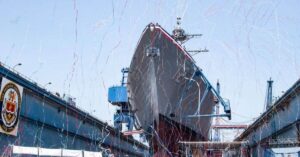 U.S. Navy Christens Guided Missile Destroyer Future USS Patrick Gallagher (DDG 127)