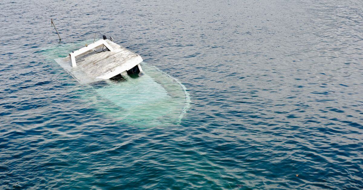 Boat Sinked in the Sea