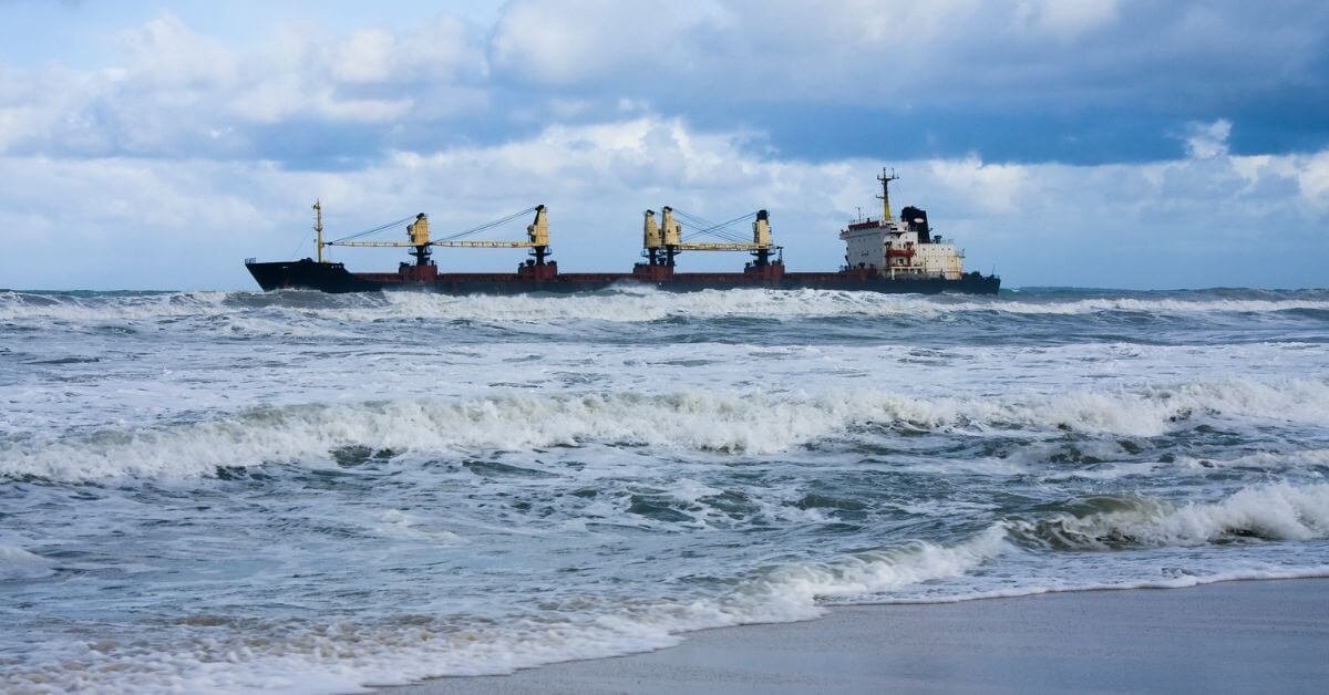 Ship run aground