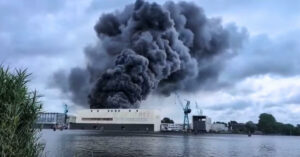 Massive Fire Destroys Building Hall & Luxury Yacht At Germany’s Lürssen Shipyard