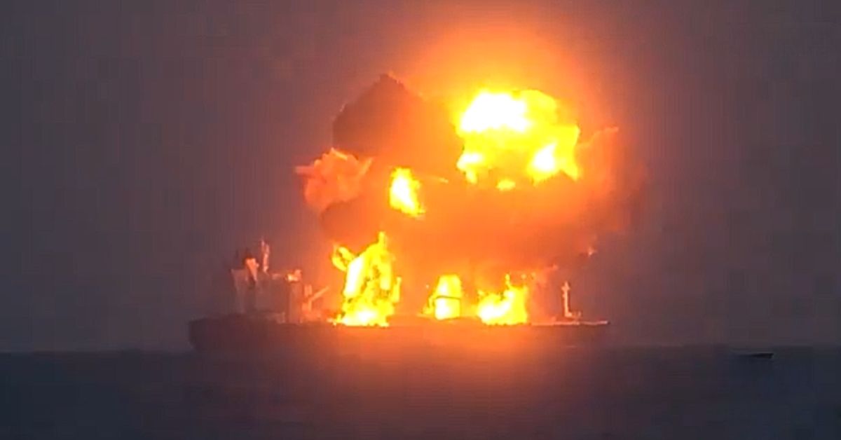 Explosion on tanker