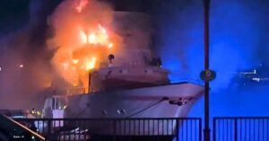 Watch: Luxury Yacht Loaded With 1,000 Rounds of Ammunition & Fireworks Catches Fire In California