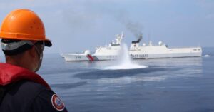 Watch: Chinese Coast Guard Fires Water Cannons At Philippine Ships In South China Sea