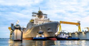 U.S. Navy’s First LPD Flight II Amphibious Transport Dock Ship Launched By HII