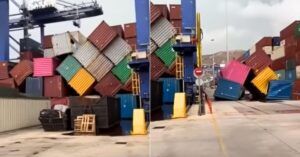 Watch: Containers Topple Over At Greek Port Of Piraeus, Raising Security Concerns