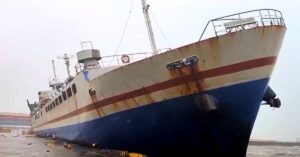 Watch: Dead Ship Loses Anchor & Drifts Uncontrollably Towards Port In Strong Storm