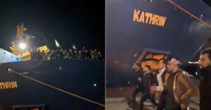 Watch: Pro-Palestinian Activists Protest Against Ship Carrying Explosives For Israel