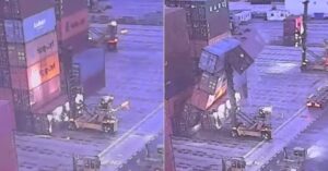 Watch: Forklift Driver Injured After Shipping Containers Fall At Him In Singapore’s Pasir Panjang Terminal
