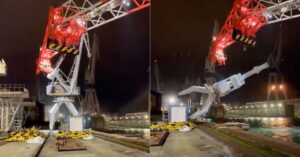Watch: Wind Turbine Installation Vessel Knocks Over 25-Tonne Crane During Testing At Navantia Shipyard