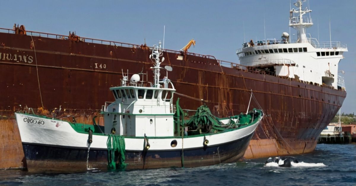 Tanker and Fishing Vessel Collision