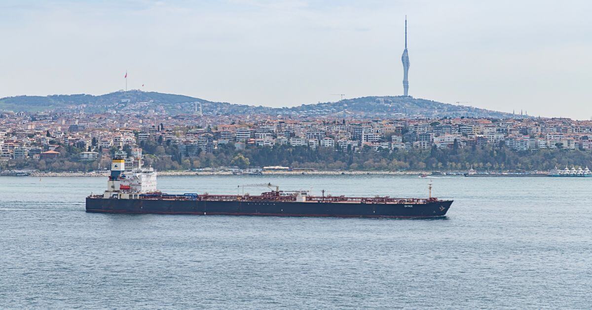 Tanker in Bosphorus Strait