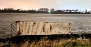 Container Ship Collides With Autonomous Barge In Rotterdam, Spilling Several Containers In Water