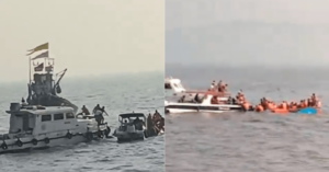 Watch: Indian Navy Speedboat Loses Control & Crashes Into Ferry, Killing 13 People