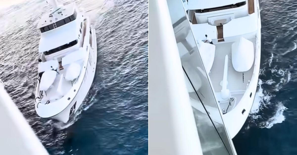 Yacht Hitting Cruise Ship