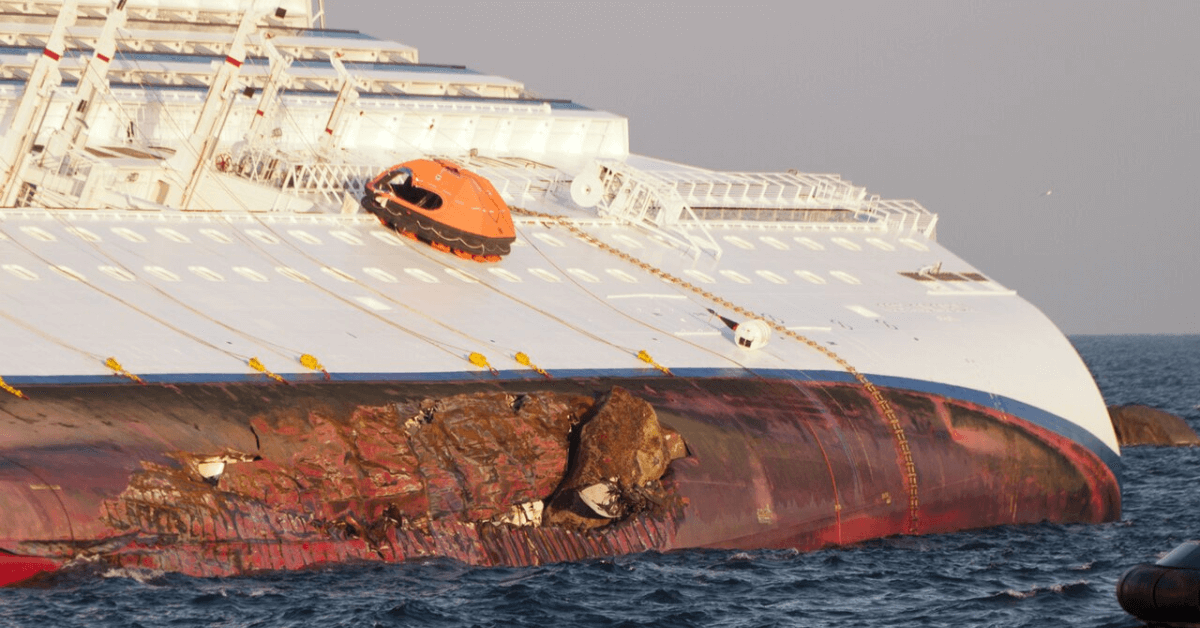 Damaged Cruise Ship
