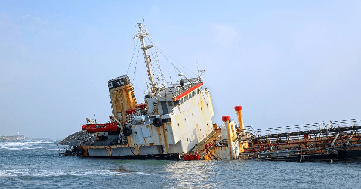 Sinking tanker