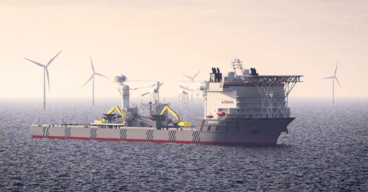 Subsea rock installation vessel