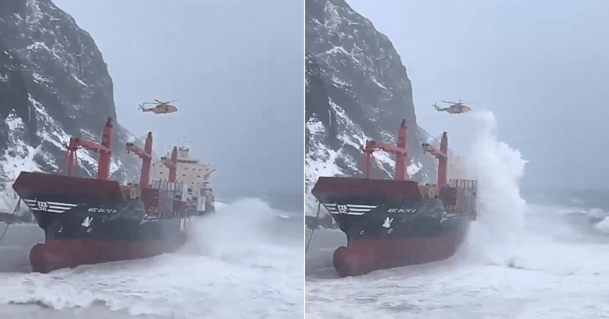 Grounded Cargo Ship