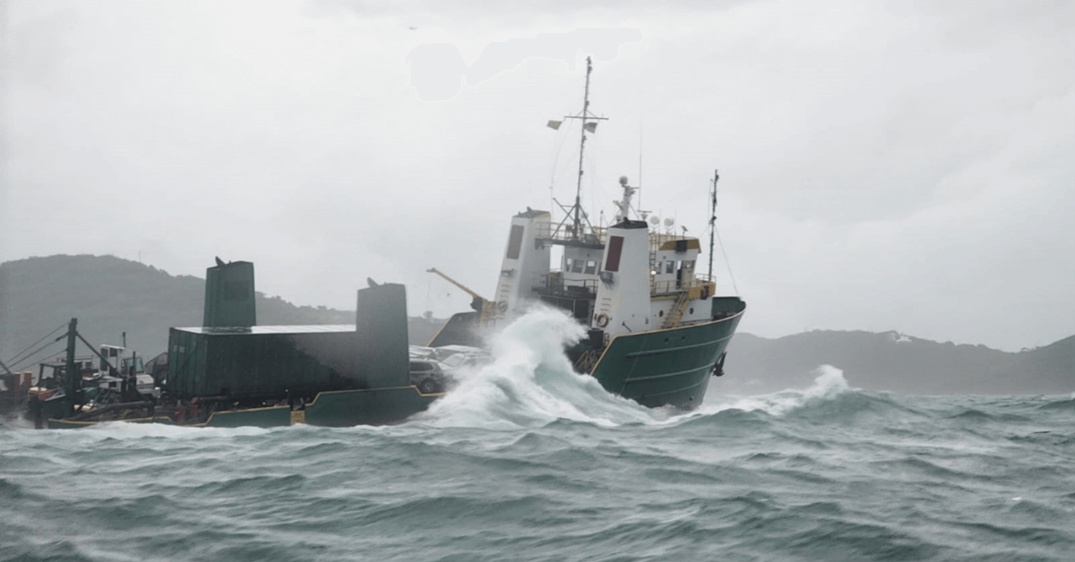 Grounded Cargo Ship