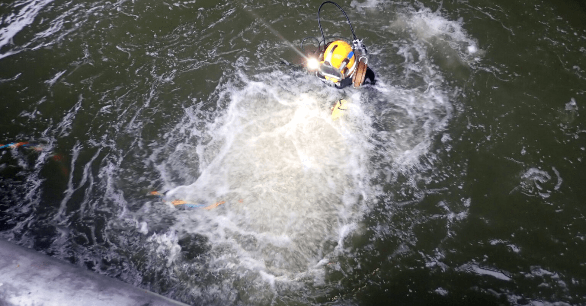 Diver resurfacing