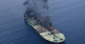 Oil Tanker Sounion Transits Suez Canal After Being Attacked By Houthis Last year