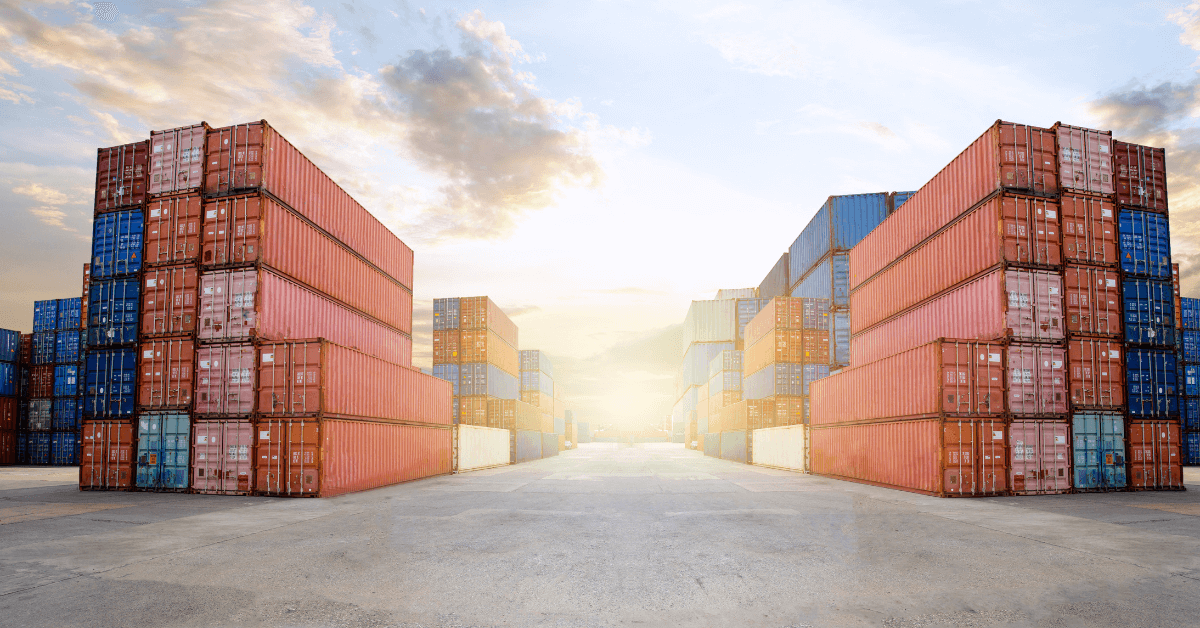 freight shipping container yard