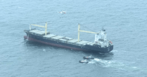 Container Ship Catches Fire After Engine Room Explosion In The North Sea