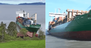 Cargo Ship That Grounded Just Meters From House In Norway Refloated