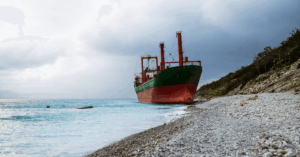Massive Container Ship Runs Aground Just Outside A House In Norway
