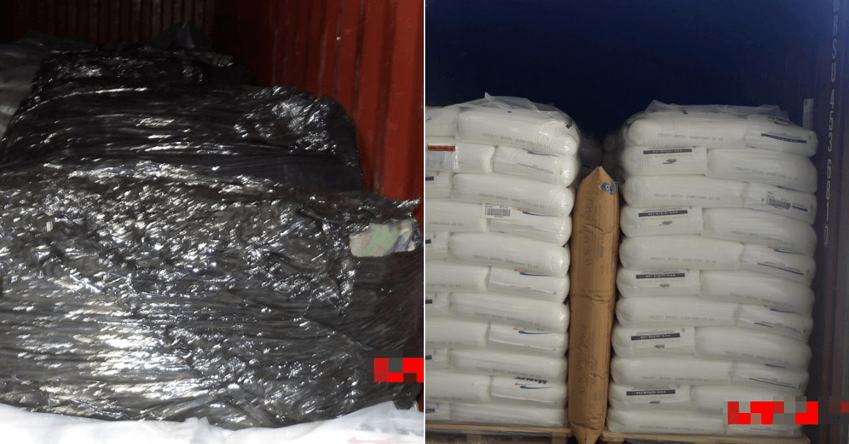Container full of cocaine