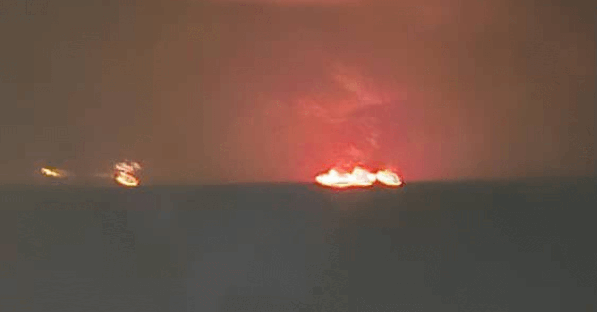 Fire on ship