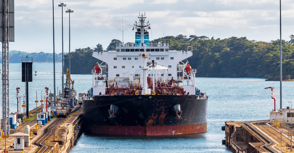 Ship in Panama Canal