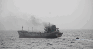 Oil Tanker With 14 Indian Crew Catches Fire In Gulf Of Oman; Indian Navy Responds Swiftly