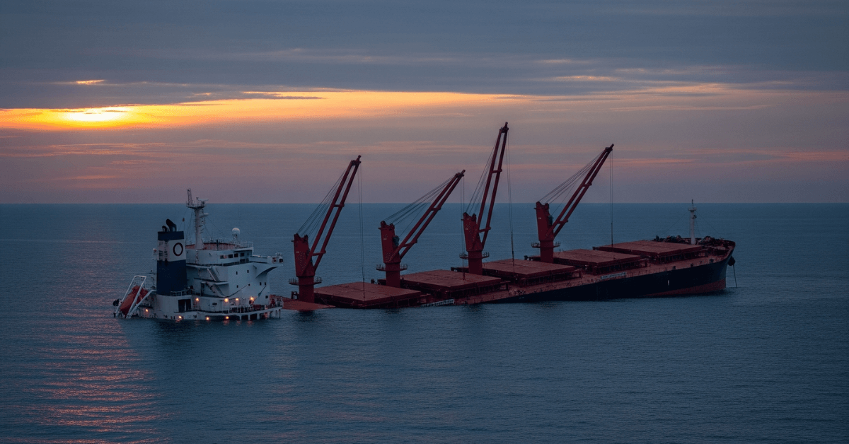 Sinking bulk carrier