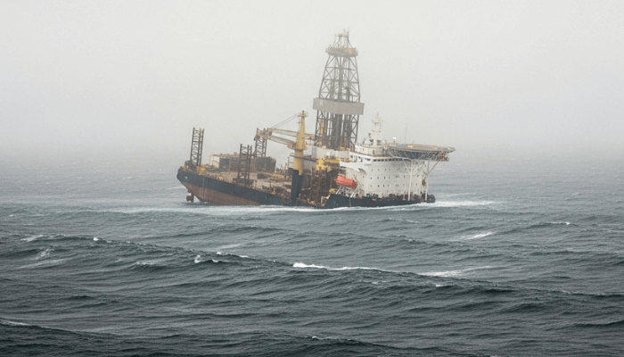 oil drill barge 