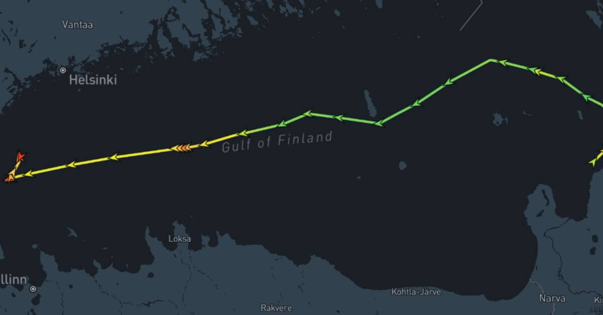 Eagle S slowed while passing Estlink 2