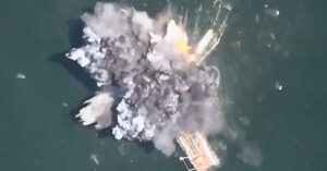 Video: Russian Drone Boat Sinks Ukraine’s Largest Naval Ship In First-Ever Strike