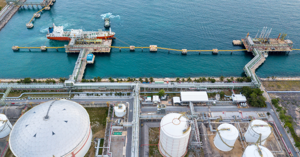 tanker at oil terminal