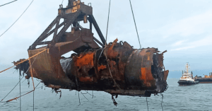 Wreck Of WWI-Era Submarine U16 Raised From North Sea After 106 Years