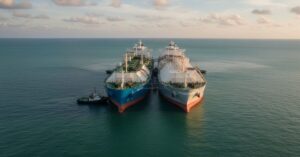 Dark Tanker Conducts Rare STS Transfer Of Sanctioned Russian LNG Off Malaysian Coast
