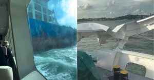 Video Captures Dramatic Moment Ferry Collides With Tanker Off Singapore