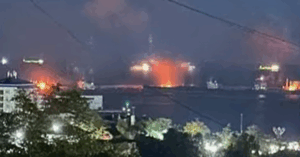 Oil Tanker Catches Fire After Ukrainian Drone Strike On Russia’s Black Sea Oil Terminal