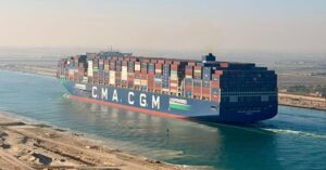 Mega CMA CGM Container Ship Transits Suez Canal For First Time In Two Years