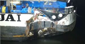 Cargo Vessel Sustains Serious Damage After Striking Wall In Germany